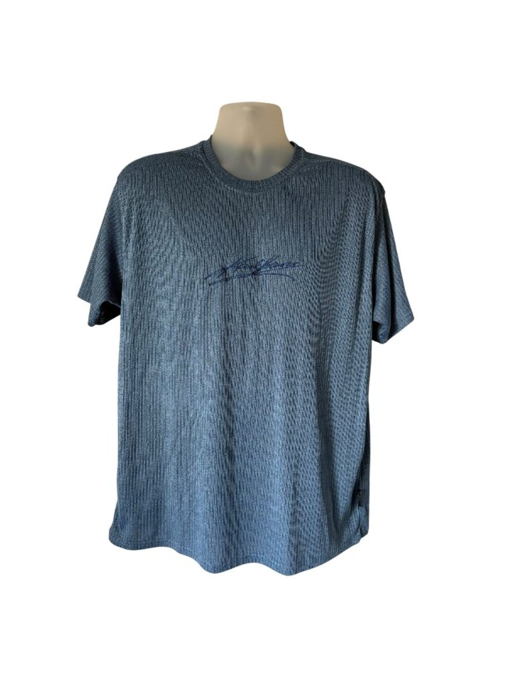 Karl Kani Short Sleeve Tshirt Textured Athletic Type Mens Blue Large